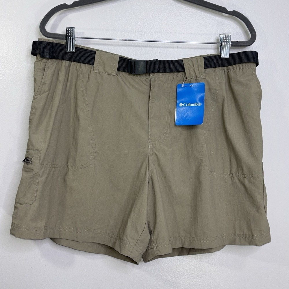 Columbia Sandy River Cargo Shorts With Belt Tan Size XL 6" Inseam NWT